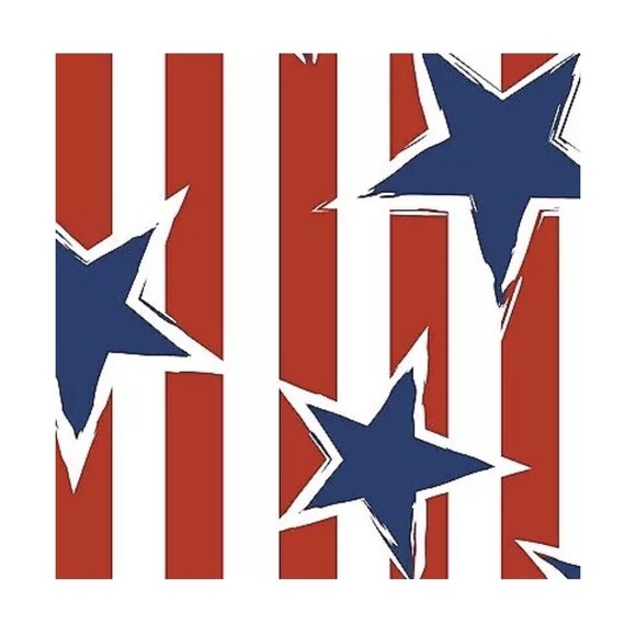 Mad Engine Men's Star Print Striped Americana Swim Shorts - Blue/Red XXL NEW!! - Picture 2 of 3